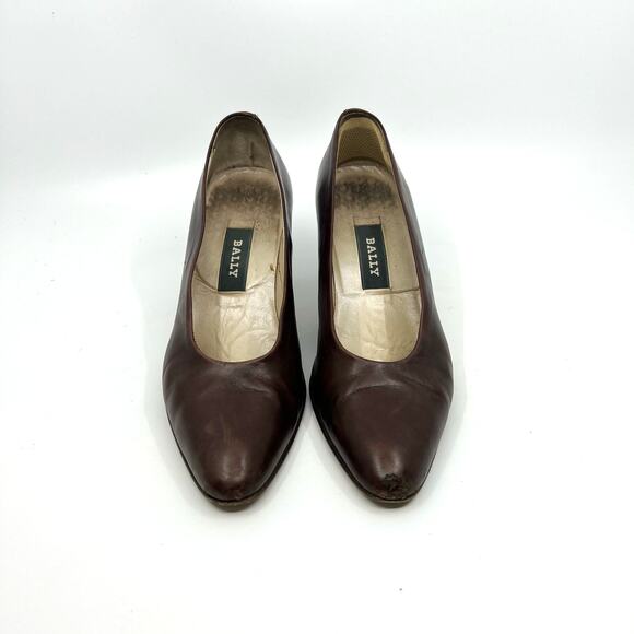 Bally Brown Leather Pumps Women's 6 US - Picture 4 of 9